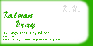 kalman uray business card