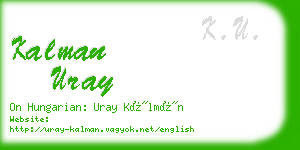 kalman uray business card